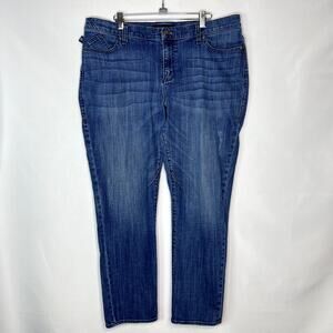 Rock & Republic Berlin Skinny Leg Jean Blue Denim Wash Women's Size 16